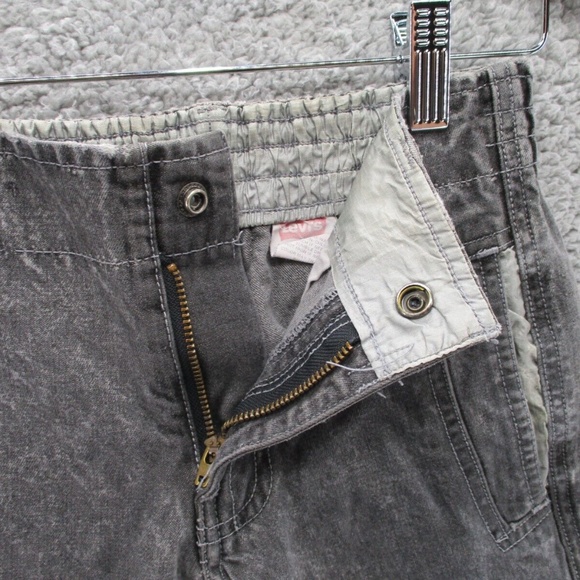 Vintage 90's Levi's Sport Jeans Kids 8 Acid Wash Zip Pockets Elastic Button Snap - Picture 8 of 14